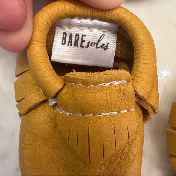 Baresoles Moccasins Genuine Leather Soft Soles Handmade Newborn Lot Of 2! EUC! - Picture 5 of 7